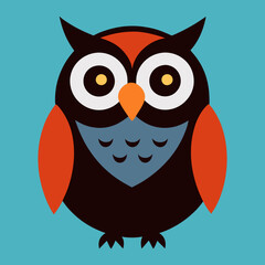 Owls vector textile stickers vector illustration 