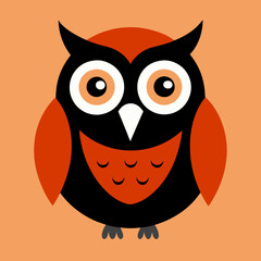 Owls vector textile stickers vector illustration 