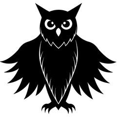 Phantom Owl  silhouette vector illustration 