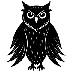 Obraz premium Phantom Owl silhouette vector illustration 