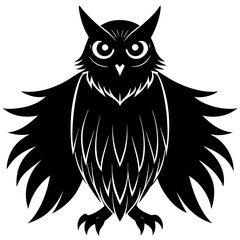Phantom Owl  silhouette vector illustration 