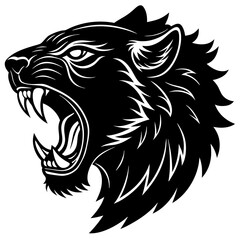 Roar for the wild silhouette vector illustration