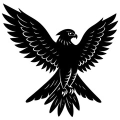  Shadow falcon silhouette vector illustration 