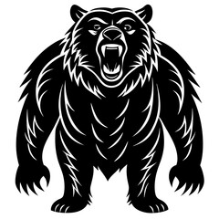 Titan bear silhouette vector illustration