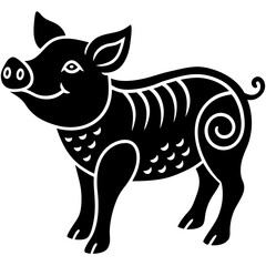 pig design  silhouette vector illustration
