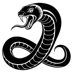 Venom viper silhouette vector illustration