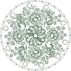 Beautiful flower art and mandala vector design