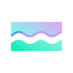 Gradient wavy banner with pastel colors