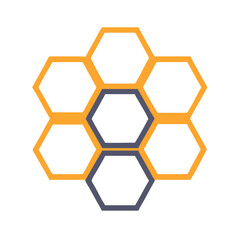 Hexagonal honeycomb abstract geometric design