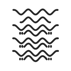 Wavy black lines abstract geometric pattern