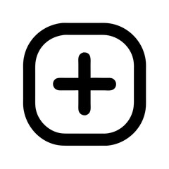 Fototapeta premium Plus symbol inside rounded square icon