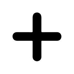 Obraz premium Simple black plus symbol