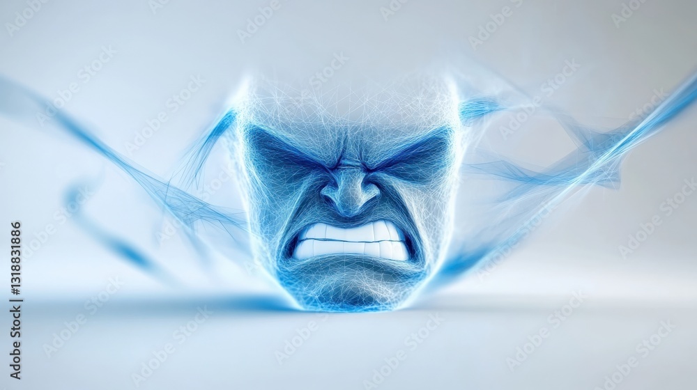 Poster intense emotion display digital art abstract background conceptual visualization close-up perspectiv