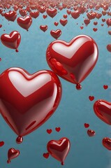 Floating with ultra-smooth edges and realistic shading, visually stunning composition, perfect for social media, ads, and greeting card designs,Generative Ai