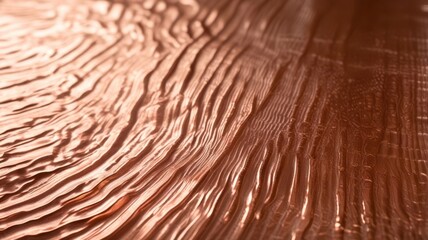 Fototapeta premium A brown surface with a wave pattern that appears to be made of metal