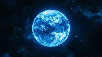 Fototapeta premium Blue Star Globe in Nebula 