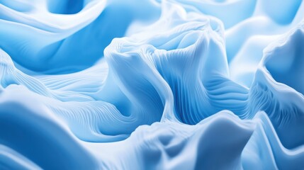 Obraz premium Abstract Blue Fabric Waves