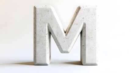 Modern Monogram in Concrete: A sleek, concrete M stands proudly, exuding a minimalist charm and contemporary appeal. The strong lines and textured surface showcase an architectural elegance.