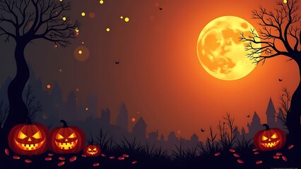 halloween background with pumpkin