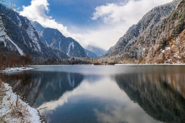 Bipenggou National Park in Sichuan China, is a natural reserve blessed with typical alpine views,...