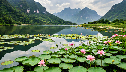 La paix du lac aux n&eacute;nuphars