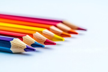 Obraz premium Vibrant Colored Pencils Displaying a Spectrum of Hues