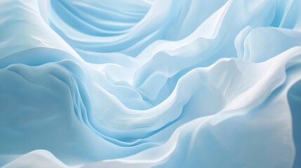 Fototapeta premium Soft, flowing light blue fabric.