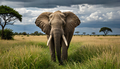 Obraz premium Le roi de la savane africaine