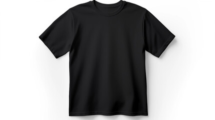 Black TShirt Mockup Short Sleeve Crew Neck Template