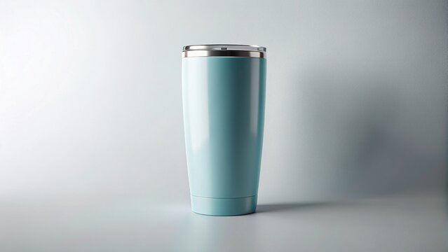 Luxury 20oz Tumbler Aerial Shot: Minimalist Flat Lay Product Photography