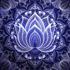 Vector hand drawn doodle mandala with hearts. Mandala isolated on the white background. Ethnic mandala with colorful ornament. Bright colors. Isolated. Illustration on doodle style. 