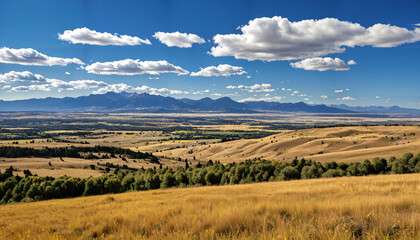 Fototapeta premium Paysage vallonné aux couleurs automnales