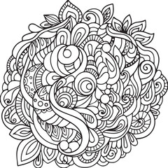Beautiful flower art and mandala vector design