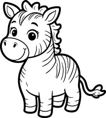 Obraz premium Cute zebra illustration