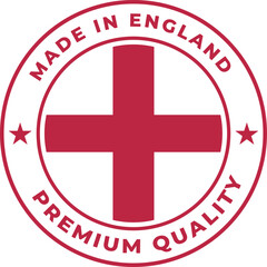 Made in England rounded vector symbol on white background