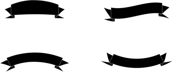 A set of various vector ribbons