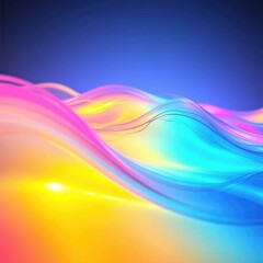 Translucent waves ebb and flow with an otherworldly light emanating neon colors, colors, waves, radiant