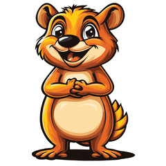 Obraz premium Quokka cartoon vector illustration 