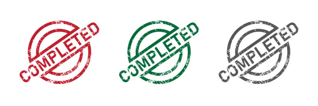 Vector grunge stamp completed