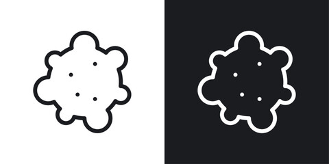 Pigment icon set in black and white stroke lines