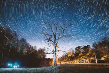 Movement of stars in the sky	