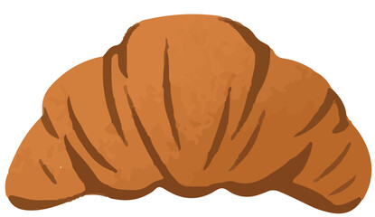 Vector hand drawn illustration of Croissant isolated on white background.