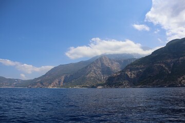 Aegean Sea view near the Dead Sea (Olu Deniz) in Fethiye, Mugla, Turkey.