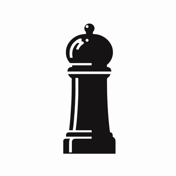 recommend clip art: Pepper Shaker silhouette in black on a white background