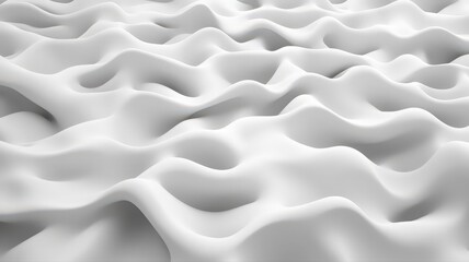Obraz premium Abstract White Fabric Texture with Soft Waves