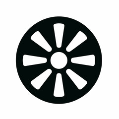 Obraz premium Peppermint Candy silhouette in black on a white background