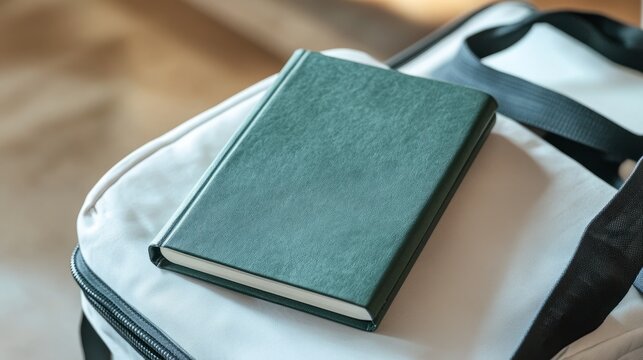 Travel Mockup Softcover Overview Journal Bag Green