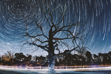 Movement of stars in the sky	