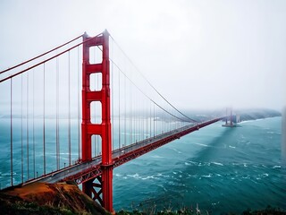 Obraz premium Golden Gate Bridge in Fog