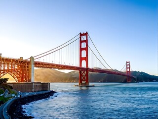 Obraz premium Golden Gate Bridge at Sunset